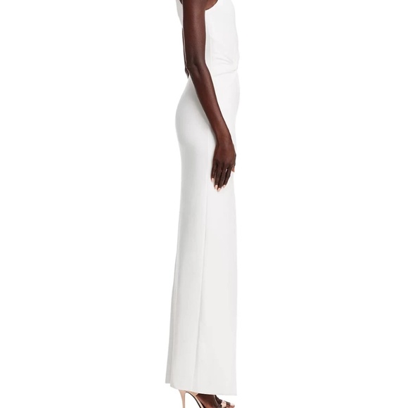 Nookie Lust One-Shoulder Gown Ivory Maxi Dress $339US Size L Made In Australia - Picture 3 of 14